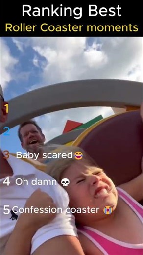 The Craziest Roller Coaster Moments Ranked! 🎢 #rollercoaster #themepark #amusementpark #fair #thril