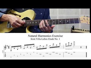 《 Guitar Exercise 69 》 Natural Harmonics Exercise [from Villa-Lobos Etude No. 1] 【Sheet / TAB ⇒ 概要欄】