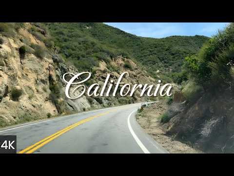 California Canyon Drive 4K | Angeles Crest Highway & Forest Roads (Jazz Piano)