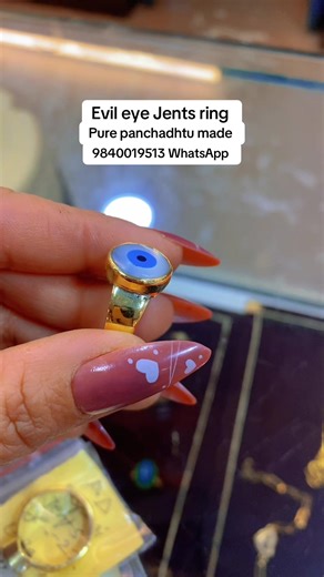 Original evil eye ring in pure panchadhtu #evileye #panchadhatu #frypgシ #shippingworldwide #ring
