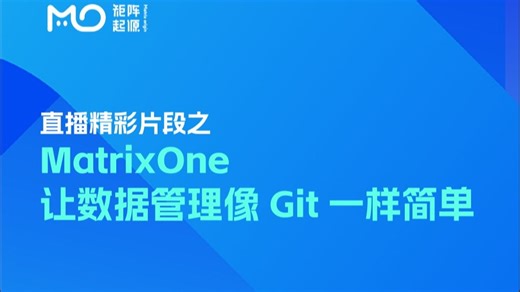 MatrixOne：让数据管理像 Git 一样简单