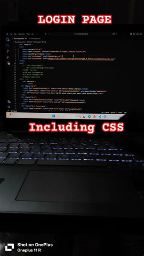 login page code# html and css