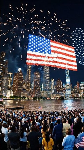 4th of July Drone Show Tallest and Biggest in the World Fireworks Show New York City