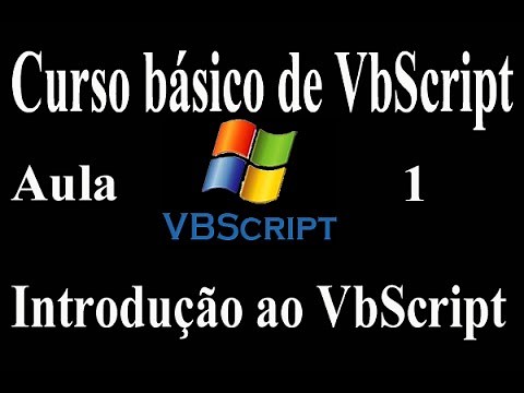 Curso básico de vbScript aula 1 Introdução.