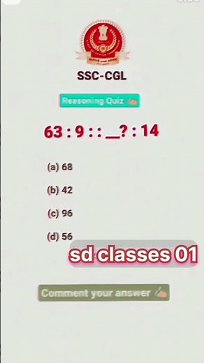 SSC GD reasoning question