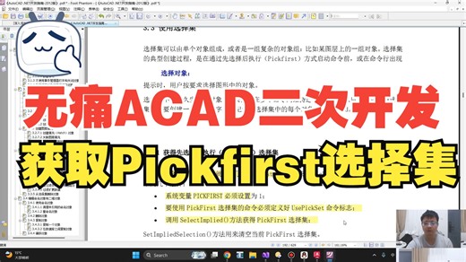 ACAD无痛二次开发-获取Pickfirst选择集