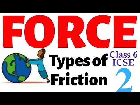 FORCE , TYPES OF FRICTION | CLASS 6 ICSE PART - 2