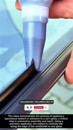 Precision Sealing: Automotive Glass Adhesive Application !! #shorts #innovation #tool