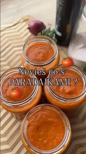 Paradajková omáčka do sklíčka - video na profile 🎥♥️