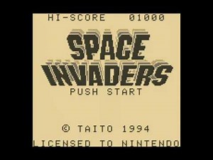 Space Invaders - Nintendo Gameboy retro gameplay