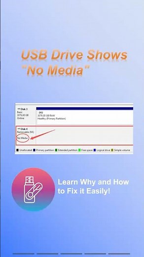 USB Drive "No Media" Error? 6 Quick Fixes!#datarecovery#usbdrive #usbrecovery #windows11 #windows10