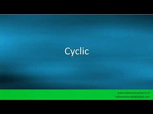 Pronunciation of the word(s) "Cyclic".