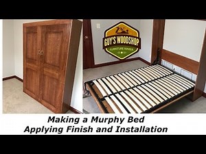 Applying Finish and Installation - Murphy Bed Pt. 3 - Woodworking How To