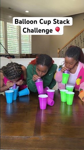 Balloon Cup Stack CHALLENGE 🎈 #shorts