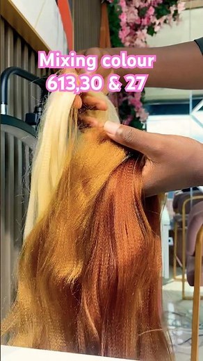 Mixing Colors 613, 30 & 27 #BraidingHair #HairColorBlend #ProtectiveStyles #shortvideo