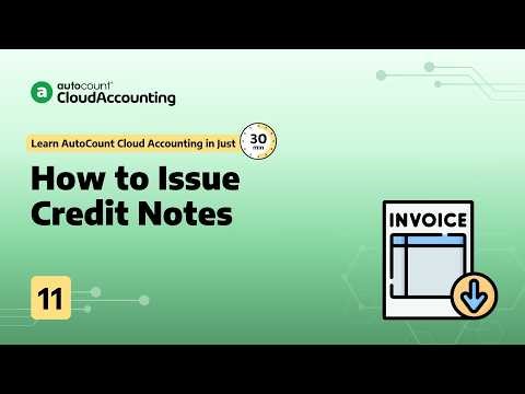 11. How to Issue Credit Notes | Learn Cloud Accounting in 30 mins