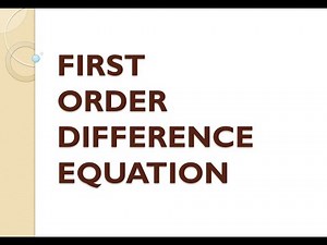 FIRST ORDER DIFFERENCE EQUATION || ITERATIVE METHOD OF SOLUTION ||DISCRETE CHANGE||CONTINUOUS CHANGE