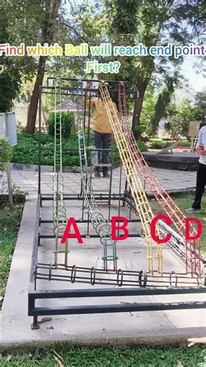 Science Fun gravity effect rolling Ball Galileos experiment