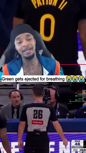 FlightReacts To Draymond Green ejected for getting into it with Gillespie 😭😭 #funny #nba #clips