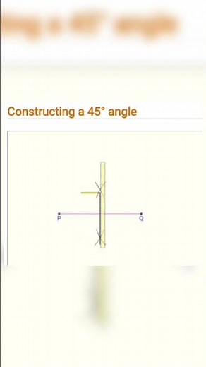 Constructing a 45° angle