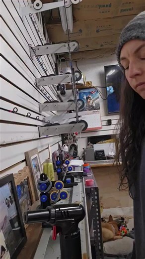 Knot Your Rods & Plastics LLC on Instagram: "Watching Sam work through guide repairs on some hard-used party boat rods 🔧🎣 Bent frames, worn inserts, salty miles on these blanks — nothing fancy, just solid repairs to get them back doing what they’re meant to do. This is the behind-the-scenes stuff that keeps boats fishing and anglers tight to fish. #RodRepair #GuideRepair #PartyBoatRods #ShopLife #RodBuilderLife #FixDontReplace #BackInAction #FishingGear #OnTheBench #KnotYourRods #BuiltToFish"