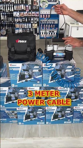 Back in Stock! 🚗 VTOOLS 12V Double Cylinder Air Compressor | Heavy-Duty & Travel-Ready 💨