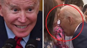 Biden 'nibbles' little girl's shoulder