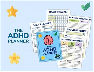 ADHD Printable Planner Bundle: Focus Tools for Neurodivergent Brains (PDF Download) - Etsy