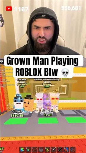 Grown Man Playing ROBLOX