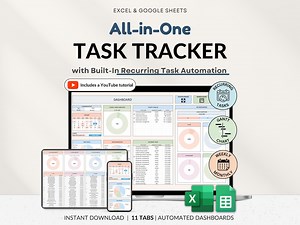 Task Tracker Spreadsheet Template Google Sheets Digital To-do List Excel Daily Task Priority List Work Organization Team Project Management - Etsy Canada