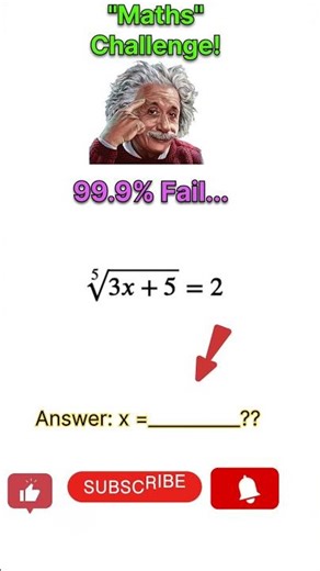 🤔math challenge || 99.9% fail..#maths #mathematics