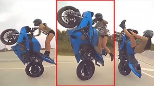 In an undated video, a woman riding a bike can be seen performing dangerous stunts on her bike. The video is doing rounds on social media. | The Times of India