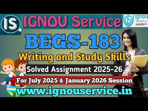 IGNOU BEGS-183 Solved Assignment 2025-26 For July 2025 and January 2026 Sessions