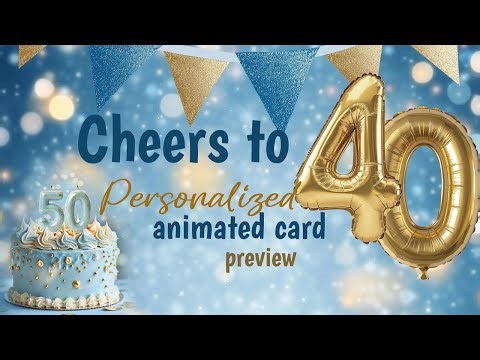 Animated Men's Birthday Card | Personalized Digital E-Card for Him |Video Greeting Card #ecard