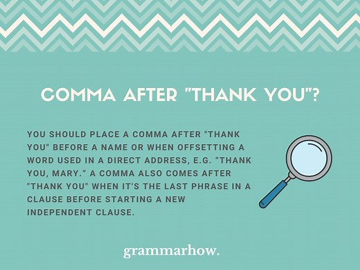 Comma After "Thank You"? (Helpful Examples)