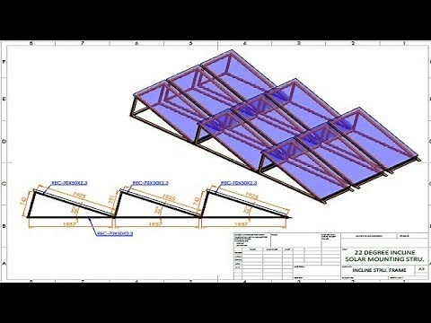 #Solar panel structure design from solidworks solar mounting structure for ground foundation design#