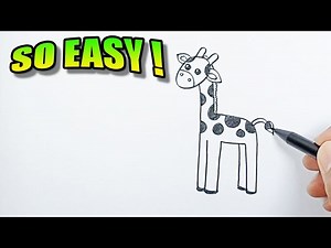 How to draw a giraffe | Easy Drawings - Videos For Kids