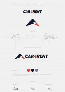 CAR4RENT - autorental company branding - Leahu Daniel