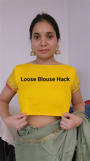 Loose Blouse Hack 😱 #shorts #youtubeshorts #shortvideo #blouse #hack #tips #useful #hacks