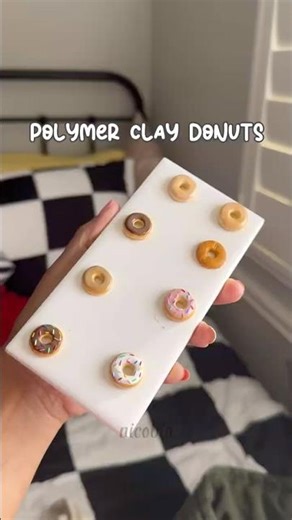 Donuts 🍩🤤 #polymerclay #polymerclayart #donuts #pastries #dessert #clay