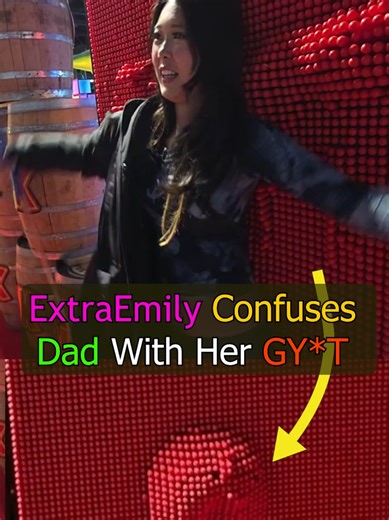ExtraEmily Confuses Dad With Her BODY #extraemily #twitchclips #twitch #arcade extraemily visits an arcade game center with her dad after spending time together. they try a foam body imprint wall where you press your body through and leave a shape behind. extraemily and her dad joke around and end up confusing each other’s foam outlines. the mix-up turns into a playful moment as they laugh at how similar the shapes look.