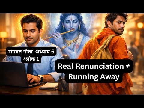 Real Renunciation ≠ Running Away | Bhagavad Gita Chapter 6 Shlok 1 Explained Hindi