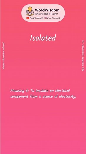 What Does "Isolated" Mean? | English Vocabulary Shorts | WordWisdom