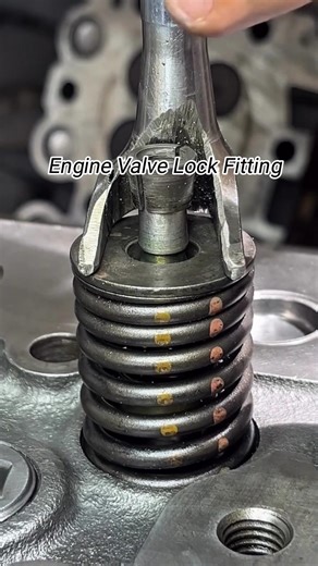 Engine Head Valve Lock Fitting. #automobile #viralvideo #shortsfeed #shortsvideo #shortsviral