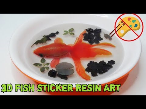 3D GOLD FISH STICKERS EPOXY RESIN ART DIY | NO PAINT