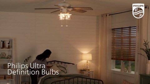 Philips LED 75W A19 8-Pack Ultra Definition Soft White (2700K) 1100 Lumen (9W = 75W) Dimmable Frosted Flicker-Free Light Bulbs