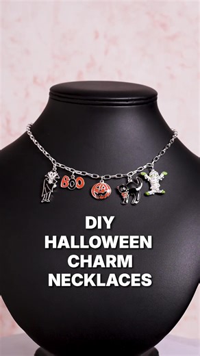 Make your own Halloween charm necklace! Find everything you need for seasonal charm jewelry on our website. Link is in our bio 🔗 #firemountaingems #halloweenjewelry