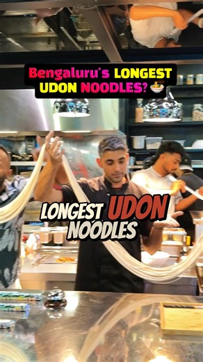Bengaluru’s LONGEST UDON Noodles? Freshly made👇