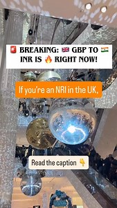 🚨 BREAKING: GBP to INR is 🔥 right now! If you’re an NRI in the UK, this might be perfect time for you 👇 🇬🇧➡️🇮🇳 1 GBP ≈ ₹120 That means your money is going much further in India right now. Whether you’re supporting family, paying EMIs, or investing back home — this exchange rate is giving serious value. I’ve been watching the UK→India rate for months as a creator living in London… and trust me, this jump is NOT something we see often. 💡 Why this matters: • You get more INR for every pound