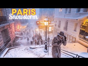Caught in a Snowstorm in Paris Early in the Morning | 4K Paris Walk January 2026